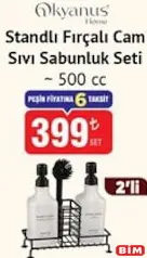 OKYANUS HOME STANDLI FIRÇALI CAM SIVI SABUNLUK SETİ 500 CC 2'Lİ fiyat ve kampanya bilgisi